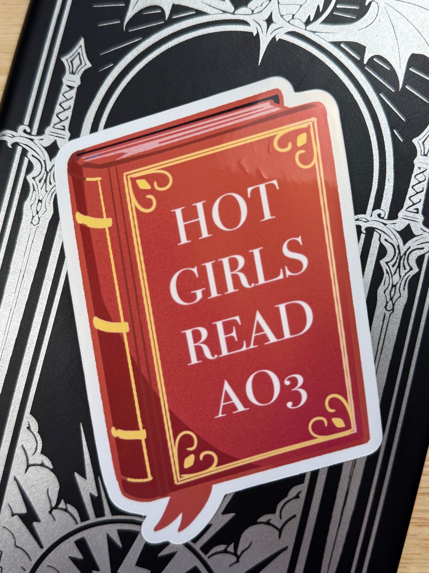 Hot Girls read AO3 Sticker